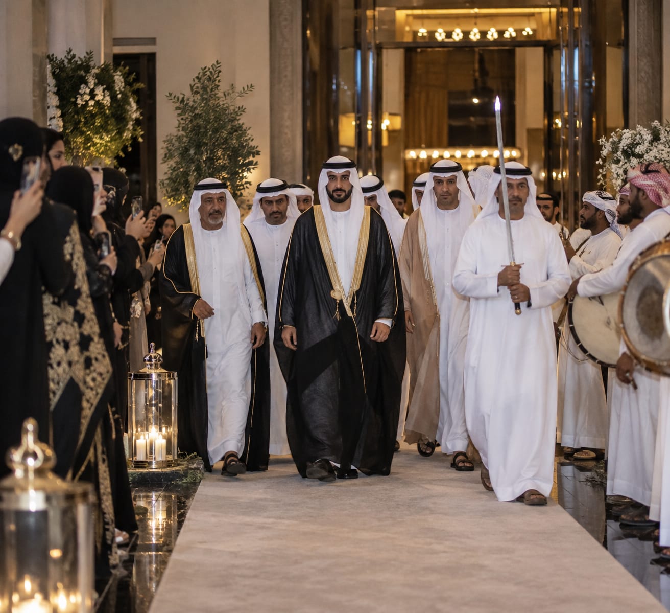 Ceremonial procession with lantern